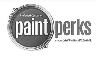 PREFERRED CUSTOMER PAINT PERKS FROM SHERWIN-WILLIAMS. logo