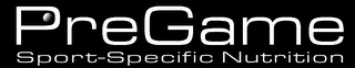 PREGAME SPORT-SPECIFIC NUTRITION logo