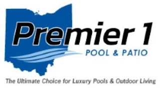 PREMIER 1 POOL & PATIO THE ULTIMATE CHOICE FOR LUXURY POOLS & OUTDOOR LIVING logo