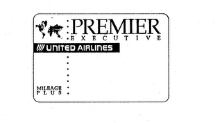 PREMIER EXECUTIVE UNITED AIRLINES MILEAGE PLUS logo