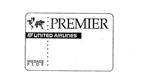 PREMIER UNITED AIRLINES MILEAGE PLUS logo