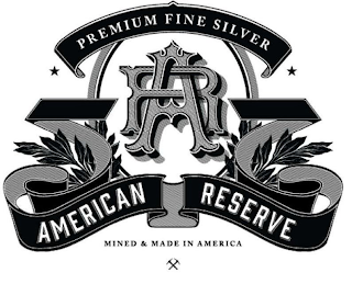 PREMIUM FINE SILVER AR AMERICAN RESERVEMINED & MADE IN AMERICA logo