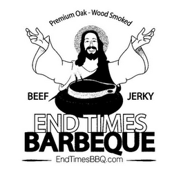 PREMIUM OAK - WOOD SMOKED BEEF JERKY END TIMES BARBEQUE ENDTIMESBBQ.COM logo