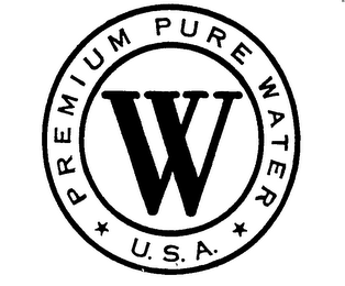 PREMIUM PURE WATER U.S.A. W logo