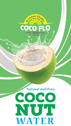 PREMIUM QUALITY COCO FLO NATURAL AND PURE COCO NUT WATER logo