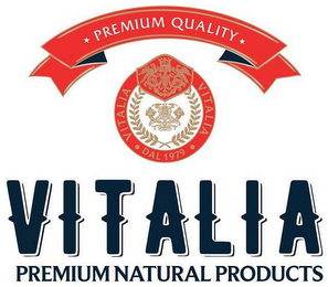 PREMIUM QUALITY VITALIA PREMIUM NATURALPRODUCTS VITALIA VITALIA · DAL 1979· logo