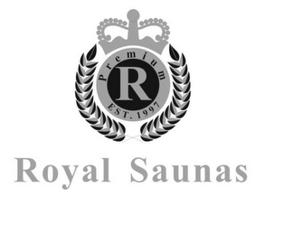 PREMIUM R EST. 1997 ROYAL SAUNAS logo