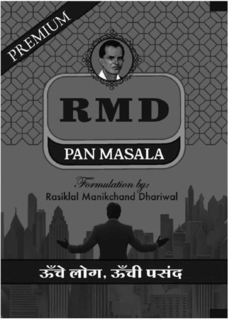 PREMIUM RMD PAN MASALA FORMULATION BY: RASIKLAL MANIKCHAND DHARIWAL logo