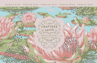PREMIUM WINE PREMIUM WINE PREMIUM WINE PREMIUM WINE PREMIUM WINE V.2017 CRAFTERS UNION GRACE & DELICACY ROSE CALIFORNIA logo