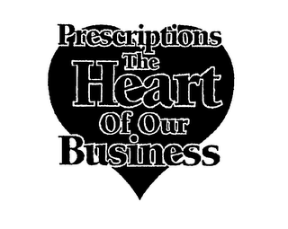 PRESCRIPTIONS THE HEART OF OUR BUSINESS logo