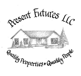 PRESENT FUTURES LLC QUALITY PROPERTIES QUALITY PEOPLE logo