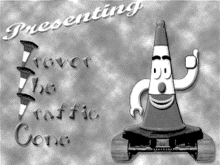 PRESENTING TREVOR THE TRAFFIC CONE logo