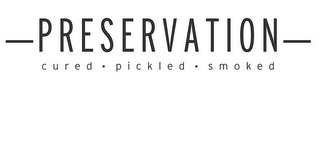 PRESERVATION CURED · PICKLED · SMOKED logo
