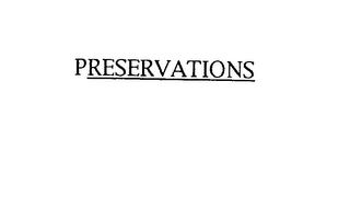 PRESERVATIONS logo