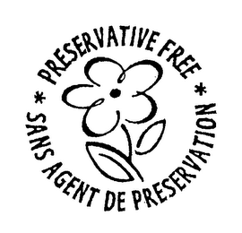 PRESERVATIVE FREE SANS AGENT DE PRESERVATION logo