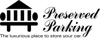 PRESERVED PARKING THE LUXURIOUS PLACE TO STORE YOUR CAR. logo