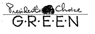 PRESIDENT'S CHOICE G-R-E-E-N logo
