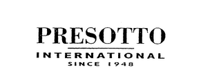 PRESOTTO INTERNATIONAL SINCE 1948 logo