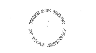 PRESS AND PRESTO NO TOOLS NECESSARY logo