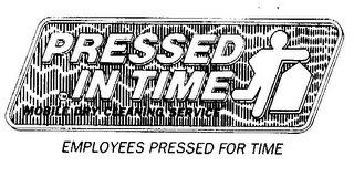 PRESSED IN TIME MOBILE DRY CLEANING SERVICE EMPLOYEES PRESSED FOR TIME logo