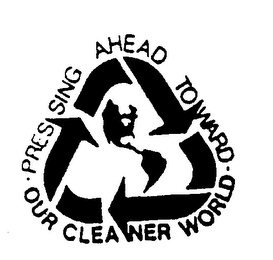 PRESSING AHEAD TOWARD OUR CLEANER WORLD logo