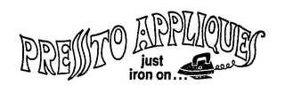 PRESSTO APPLIQUES JUST IRON ON logo