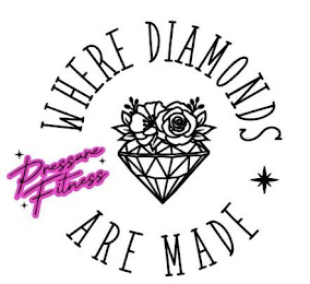 PRESSURE FITNESS WHERE DIAMONDS ARE MADE logo