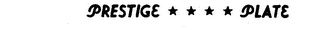 PRESTIGE **** PLATE logo