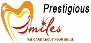 PRESTIGIOUS SMILES WE CARE ABOUT YOUR SMILE! logo