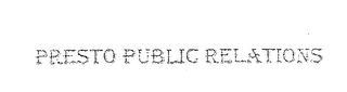 PRESTO PUBLIC RELATIONS logo