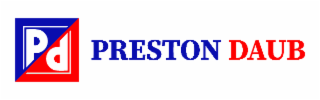PRESTON DAUB PD logo