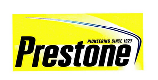 PRESTONE PIONEERING SINCE 1927 logo