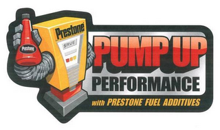 PRESTONE PUMP UP PERFORMANCE WITH PRESTONE FUEL ADDITIVES logo