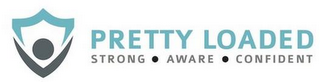 PRETTY LOADED STRONG · AWARE · CONFIDENT logo