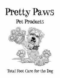 PRETTY PAWS PET PRODUCTS PRETTY PAWS PET PRODUCTS TOTAL FOOT CARE FOR THE DOG logo