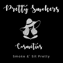 PRETTY SMOKERS COSMETICS SMOKE & 'SIT PRETTY logo