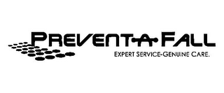 PREVENT-A-FALL EXPERT SERVICE-GENUINE CARE. logo