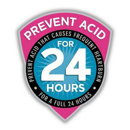PREVENT ACID FOR 24 HOURS PREVENT ACID THAT CAUSES FREQUENT HEARTBURN FOR A FULL 24 HOURS logo