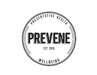 PREVENTATIVE HEALTH PREVENE EST. 2018 WELLBEING logo