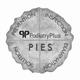PREVENTION INSPECTION EXAMINATION SOLUTION PODIATRY PLUS P.I.E.S. PP logo