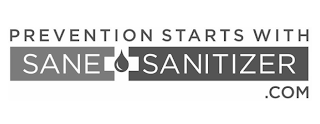 PREVENTION STARTS WITH SANE SANITIZER .COM logo