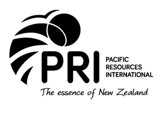PRI PACIFIC RESOURCES INTERNATIONAL THE ESSENCE OF NEW ZEALAND logo