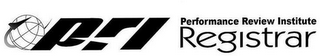 PRI PERFORMANCE REVIEW INSTITUTE REGISTRAR logo