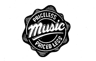 PRICELESS MUSIC PRICED LESS logo