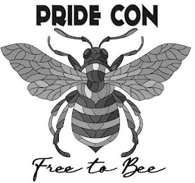 PRIDE CON FREE TO BEE logo