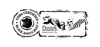 PRIDE OF THE DAKOTA'S, USDA CERTIFIED BLACK ANGUS BEEF logo