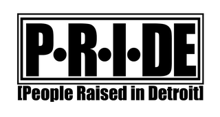 P·R·I·DE [PEOPLE RAISED IN DETROIT] logo