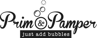 PRIM & PAMPER JUST ADD BUBBLES logo