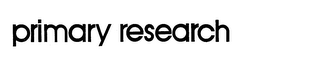PRIMARY RESEARCH logo