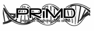 PRIMD PREMIUM PERFORMANCE DRINK logo